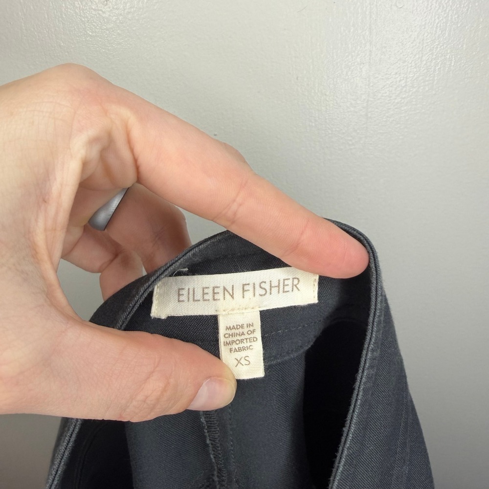 Eileen Fisher Cropped Pants Womens XS Dark Gray Career Business Casual Trousers - Picture 5 of 7